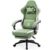 Dowinx Gaming Chair Breathable Fabric Game Chair with Gel Pad and Storage Bag, Comfortable Gamer Chair with Pocket Spring Cushion, Ergonomic Computer Chair with Footrest, Green by Dowinx