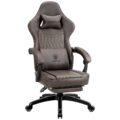 Dowinx Gaming Chair Breathable PU Leather Gamer Chair with Footrest Massage Lumbar Support, Big and Tall Ergonomic Reclining Computer Chair with Pocket Spring Cushion for Adults… by Dowinx