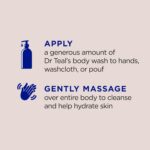 Dr Teal's Body Wash with Pure Epsom Salt, with Coconut Oil, 24 fl oz (Pack of 4) by Dr Teal's