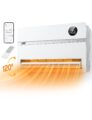 Dreo Smart Wall Heater, Electric Space Heater for Bedroom 1500W, 120° Vertical Oscillation, Adjustable Thermostat, Remote Control, 24H Timer, Easy-Mount Heater for Indoor Use,… by Dreo