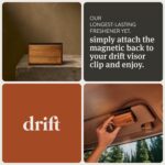 Drift Car Air Freshener - The Original Wood Air Freshener - Car Odor Eliminator - Long Lasting Scent - Auto Accessories - Metal Clip - Essential Oils - Clean Ingredients - Teak... by drift