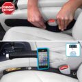 Drop Stop – The Original Patented Car Seat Gap Filler (As Seen On Shark Tank) – Between Seats Console Organizer, Set of 2 and Slide Free Pad and Light by Drop Stop