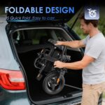 E14 E Bike Electric Bike for Adults 500W Motor, Folding Ebike 14", 48V 10Ah Removable Battery UL 2849 Certified, 30 Miles PAS Range, Mini E Bikes for Teens by RPINT