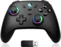 ECHTPower Wireless PC Gaming Controller – Hall Effect Joystick, 2.4G & Wired 1000Hz Polling Rate, 800mAh Battery, Adjustable Turbo/Vibration – for PC/Switch/iOS/Android by ECHTPower