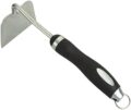 Edward Tools Hand Hoe Garden Tool – Heavy Duty Stainless Steel with Polished Blade – Bendproof Design for Heavier Soil – Ergonomic Rubber Handle – Great for Weeding or Moving Soil by Edward Tools