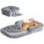 EHEYCIGA Foldable Human Dog Bed, 72″x44″x11″ Orthopedic Memory Foam Human Sized Dog Bed, Waterproof Pet Bed for People, Faux Fur Pet Couch for Adult with Non-Slip Bottom, Grey by EHEYCIGA