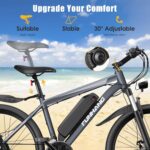 Electric Bike for Adults, 1000W Peak Ebike, 50Miles 21.7MPH Electric Mountain Bike, 26" Adult Electric Bicycle with 48V Removable Battery, Adjustable Stem, Fenders, 21 Speed, UL... by Funhang