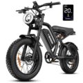 Electric Bike for Adults – 20 x 4 Inch Fat Tire, 750W/Peak 1500W Motor, 48V15AH Detachable Battery, 4 Riding Modes Electric Dirt Bike, 7 Speed Electric Motorcycle, 28MPH UL 2849… by HiKeep