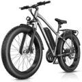 Electric Bike for Adults, Peak 1000W Ebike, 25MPH 60Miles Electric Mountain Bike, 26″ Fat Tire Electric Bicycle with 48V 13AH Battery, Rear Rack, Front Suspension, 7 Speed, UL… by Funhang