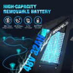 Electric-Dirt-Bike for Adults with Peak-3000W Brushless Motor and 48V 32AH Battery Max 40MPH and 80Miles, Adult Electric-Mountain-E-Bike Motorcycle with Fat Tire for Snow, Sand... by Arkveld