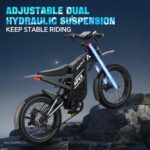 Electric-Dirt-Bike for Adults with Peak-3000W Brushless Motor and 48V 32AH Battery Max 40MPH and 80Miles, Adult Electric-Mountain-E-Bike Motorcycle with Fat Tire for Snow, Sand... by Arkveld