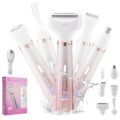 Electric Razors for Women, 5 in 1 Bikini Trimmer for Women, Wet/Dry Electric Shaver, Painless Womens Razor Shavers, Facial Hair Removal for Face Nose Eyebrow Arms Armpit Legs… by Psmicor