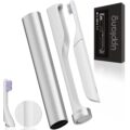 Electric Toothbrush, Portable Travel Sonic Toothbrush with Protective Case USB-C Rechargeable, Neutral Comfort Bristles, Waterproof, Smart Timer, Compact for Daily Use (Pearl… by upplang