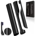 Electric Toothbrush, Portable Travel Sonic Toothbrush with Protective Case USB-C Rechargeable, Neutral Comfort Bristles, Waterproof, Smart Timer, Compact for Daily Use (Black) by upplang