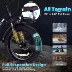 Electric Tricycle for Adults, 750W(Peak 1350W), 48V13Ah Ebike, 20"x4.0" Aluminum Folding Fat Tire 3 Wheel Electric Trike, Max 20MPH Hydraulic Brake, Rear Motor Differential by NARRAK