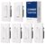 ELEGRP Digital Dimmer Light Switch for 300W Dimmable LED/CFL Lights and 600W Incandescent/Halogen, Single Pole/3-Way LED Slide Dimmer, Wall Plate Included, UL Listed, 6 Pack,… by ELEGRP