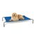 Elevated Dog Bed for Large Dogs,Raised Dog Cots,Indoor & Outdoor Cooling Waterproof Pet Hammock with Washable Breathable Mesh,Blue 50in by STARLATTA