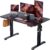 ErGear Height Adjustable Electric Standing Desk, 47.2 x 23.6 Inches Sit Stand up Desk, Memory Computer Home Office Desk with Two-Piece Desktop (Black) by ErGear