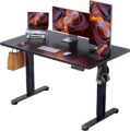 ErGear Height Adjustable Electric Standing Desk, 47.2 x 23.6 Inches Sit Stand up Desk, Memory Computer Home Office Desk with Two-Piece Desktop (Black) by ErGear