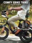 ESKUTE E Trike Electric Bike, Peak 1200W Brushless Motor Folding Trike 18X3.0 Fat Tire Ebike, 499Wh Removable Battery, Step-Thru 3 Wheel Electric Bicycle, Up to 55 Miles, 18MPH+... by ESKUTE