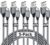 etguuds USB A to USB C Cable 5-Pack (3/3/6/6/10 ft), Fast Charging Type C Charger Cord for iPhone 17 16 15 Pro Max Plus Air, Samsung Galaxy S25 S24 S23 S22 S21 S20 A56 A17 A16,… by etguuds