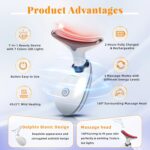 Face and Neck Massager Light Therapy, Face Massager Tool for Women, 7 Color Face Neck Massager, Face Sculpting Tool, Facial Massager Face Lift Device, True Beauty Glow Facial... by Bestechy