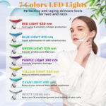 Face and Neck Massager Light Therapy, Face Massager Tool for Women, 7 Color Face Neck Massager, Face Sculpting Tool, Facial Massager Face Lift Device, True Beauty Glow Facial... by Bestechy