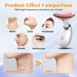 Face and Neck Massager Light Therapy, Face Massager Tool for Women, 7 Color Face Neck Massager, Face Sculpting Tool, Facial Massager Face Lift Device, True Beauty Glow Facial... by Bestechy
