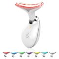 Face Light Therapy Device, Based on Triple Action LED, Thermal, and Vibration Technologies, Face and Neck Beauty Device with 7 Color LED for Home Use, Improve Skin(Glossy White) by Lyndops