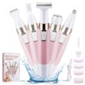 Face Razors for Women, BestMal Bikini Trimmer 5 in 1 Wet/Dry Electric Shaver Razors for Face Nose Eyebrow Beard Mustache Arm Leg Armpit Pubic Area Painless Rechargeable Facial… by BestMal