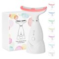 Facial and Neck Massager,7 Color LED Light Therapy for Face,Face Lift Device,Beauty Face Massager Tools for Skin Care (White) by WOWPASS