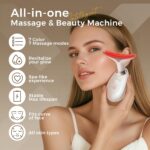 Facial Massager Red Light Therapy: 7 Color Led Neck Face Sculpting Lift Microcurrent Device for Skin Care Lymphatic Drainage Tightening Wrinkles Double Chin Dark Circle Reducer by Lunakaove