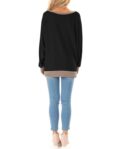 Fallorchid Womens Long Sleeve Tops Crew Neck Tunics Clothes Casual Color Block Sweatshirt by Fallorchid