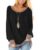 Fallorchid Womens Long Sleeve Tops Crew Neck Tunics Clothes Casual Color Block Sweatshirt by Fallorchid