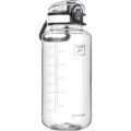 Fanhaw 32 Oz Clear Tritan Water Bottle with Chug Lid, BPA-free, Wide Mouth, Leak Proof – for Gym, Travel, Home, School, Office (Clear&White) by Fanhaw