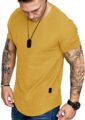 Fashion Mens T Shirt Muscle Gym Workout Athletic Shirt Cotton Tee Shirt Top by Uni Clau