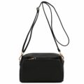 FashionPuzzle Triple Zip Small Crossbody Bag by FashionPuzzle