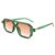 FEISEDY Vintage Square 70s Flat Aviator Sunglasses Women Men Classic Retro Stylish Frame UV400 Sunglasses B2622 by FEISEDY