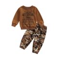 Fernvia Toddler Girls Clothes 2T 3T 4T 5T Fall Outfits Baby Pullover Sweatshirt & Camouflage Pants Set Kids Winter Sweatsuit by Fernvia