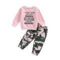 Fernvia Toddler Girls Clothes 2T 3T 4T 5T Fall Outfits Baby Pullover Sweatshirt & Camouflage Pants Set Kids Winter Sweatsuit by Fernvia