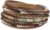 Fesciory Leather Wrap Bracelets for Women, Boho Leopard Multi-Layer Crystal Beads Cuff Bracelet Jewelry by Fesciory