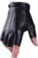 Fingerless Driving Gloves PU Faux Leather Outdoor Sport Half Finger Glove for Men Women Teens by Wepop