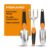 Fiskars 3-in-1 Garden Tool Set, Includes Trowel, Transplanter, and Cultivator for Outdoor Gardening, Ergonomic Yard Tool Kit by Fiskars