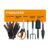 Fiskars Vegetable Garden Tool Set with Vegetable Shears, Seed Sower, Trowel, Cultivator, Weeder, and L/XL Garden Gloves for Indoor or Outdoor Gardening (6 Piece Kit) by Fiskars