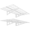 FLEXIMOUNTS 2-Pack 2x4ft 24-inch-by-48-inch Wall Shelf Garage Storage Rack Wall Mounted Floating Shelves, White by FLEXIMOUNTS