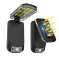 Flip-Top Solar Light, Foldable Fence Light with Motion Sensor & Remote Control (3-Mode Adjustment), IP65-Rated for Garden/Fence/Terrace (2-Pack) by YiDiYi