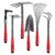 FLORA GUARD Garden Tool Set, 6-Piece Heavy Duty Gardening Hand Tools with Soft Rubber Handle, Includes Trowel, Rake, 2-in-1 Hoe & Crack Weeder, Durable Yard Tools, Ideal… by FLORA GUARD