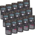 Flutesan 15 Pieces 2 Line Engineering Scientific Calculator Bulk Function Math Calculator Large Display for Student Teacher Classroom High School College School, AAA Batteries… by Flutesan