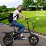 Folding Electric Bike for Adults, 14" Ebike 500W Peak Motor, 23MPH | 35 Miles PAS Range | 48V12Ah Removable Battery | Commuter Foldable Electric Bicycles | UL 2849 Certified |... by Generic