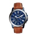 Fossil Men’s Grant Quartz Stainless Steel and Leather Chronograph Watch by Fossil